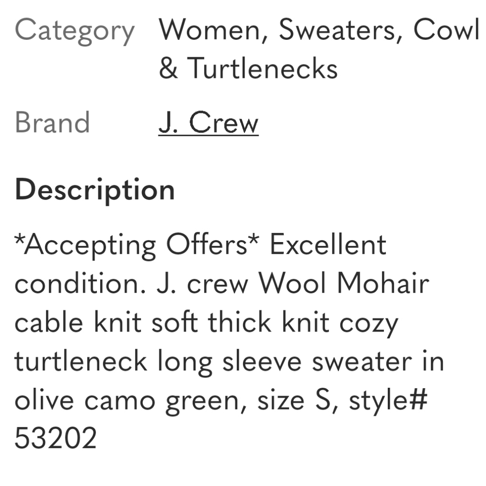 J. Crew Wool Mohair Cable Knit Sweater - Picture 8 of 8